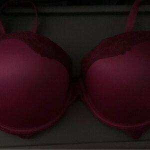 Victoria's Secret Deep Pink Lace Bra